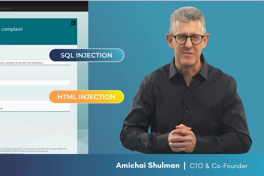 SQL injection attack in LCNC environment